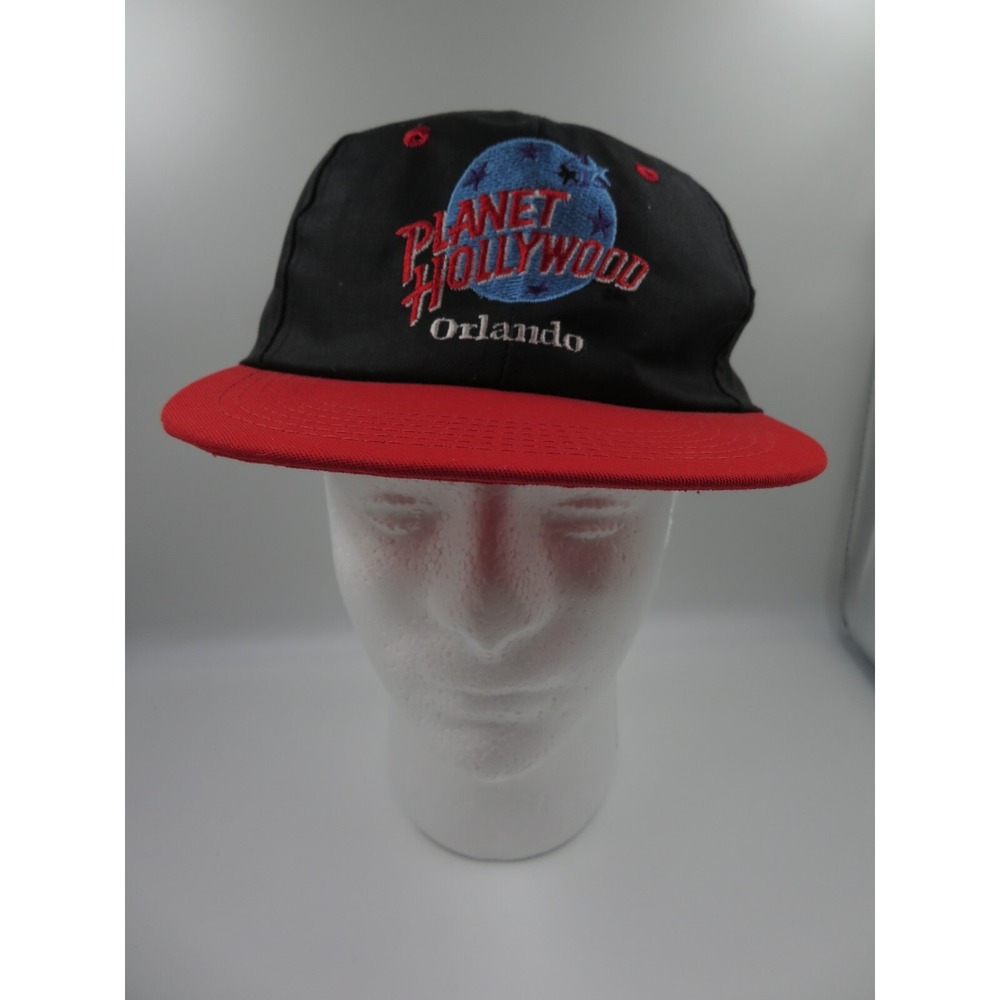 Vtg Vintage 1990's Planet Hollywood Orlando Baseball Cap Embroidered Logo Snap - Picture 2 of 6